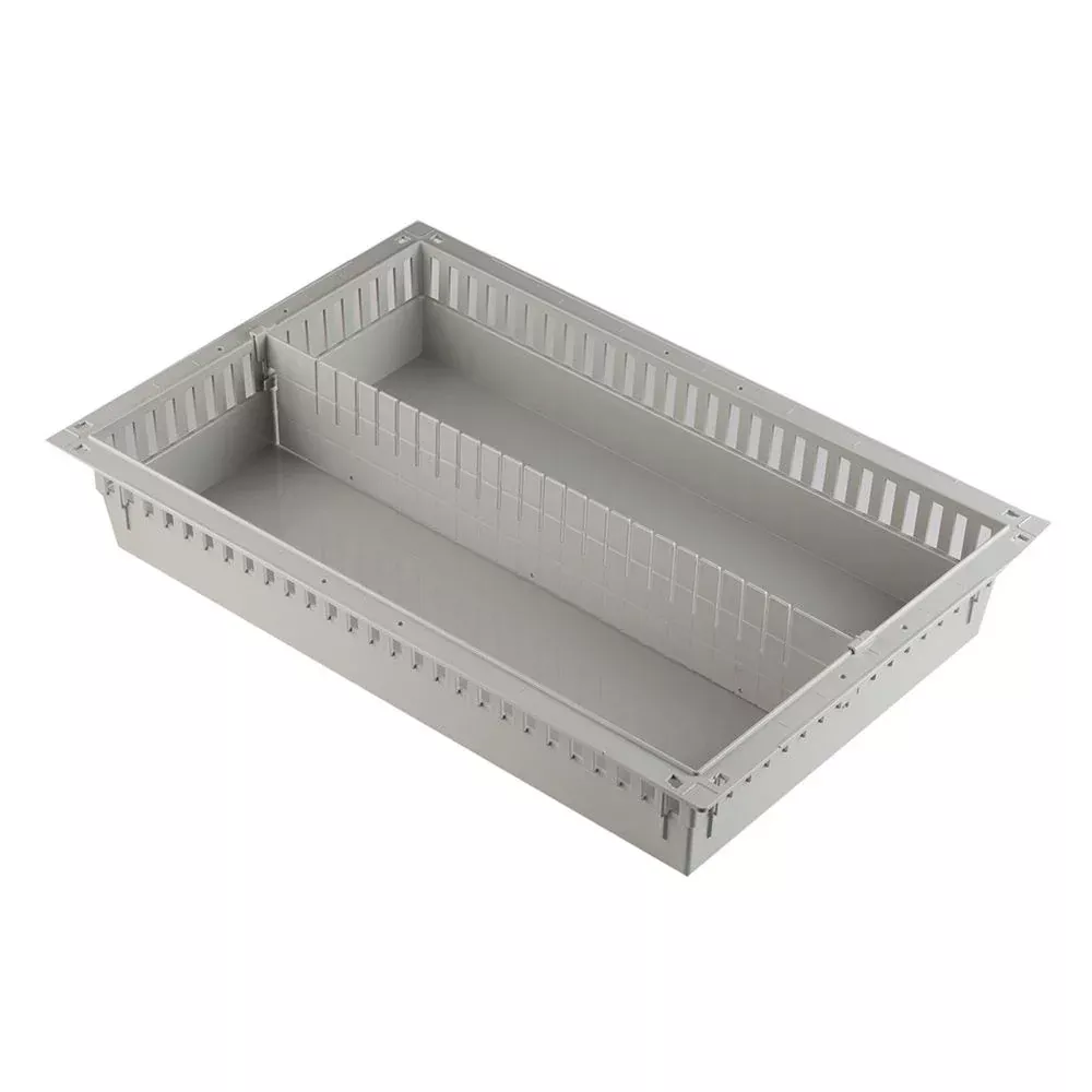 MedStorMax Modular Trays and Wire Baskets Exchange Tray, 2" Deep w/2 Long, 1 Short Divider and 2 Stoppers - 937411