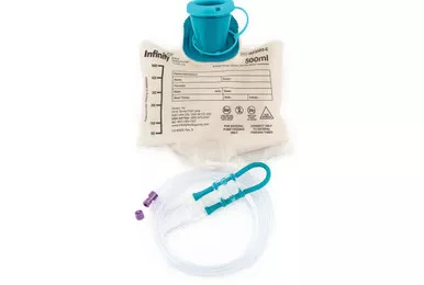 Moog INF0500-E - Enteral Feeding Pump Bag Set with ENFit Connector Infinity 500 mL Silicone NonSterile