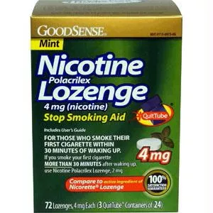 Nicotine Polacrilex Lozenge, 4 Mg, Mint (72 Count)- Box of 72