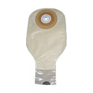 Nu Hope 7207-DC - 1-Piece Post-Op Adult Drainable Pouch Precut Deep Convex 7/8" Round