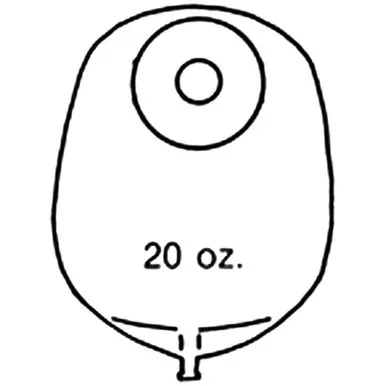 Nu Hope 7691-DC - Nu-Flex Urinary Mid-Size Deep Convex Pouch Trim-To-Fit 1/2" - 7/8"