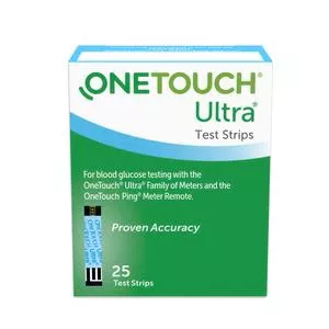 Onetouch Ultra Blue Blood Glucose Test Strip (25 Count)- Box of 25