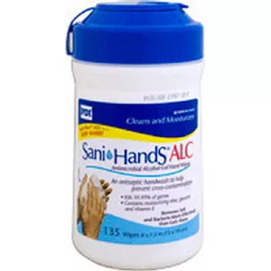 PDI P13472 - Hand Sanitizing Wipe Sani-Hands 135 Count Ethyl Alcohol Wipe Canister