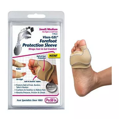 Pedifix Footcare P1455-S/M - Visco-GEL Forefoot Protection Sleeve, Small/Medium