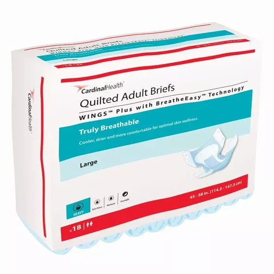 PK/18 - WINGS Plus Quilted Brief with BreatheEasy Technology, Large, 45" - 58"Manufacturer #: 66134