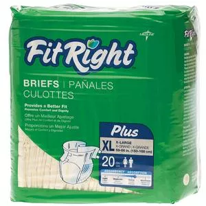PK/20 - FitRight Plus Brief Large 48" - 58"Manufacturer #: FITPLUSLG