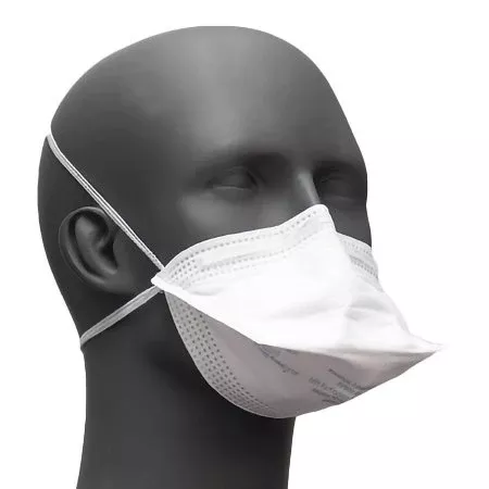 Prestige Ameritech Particulate Respirator / Surgical Mask ProGear Medical N95 Flat Fold Pouch Elastic Strap Regular White NonSterile ASTM Level 3 Adult - Case of 300 - RP88020-CS