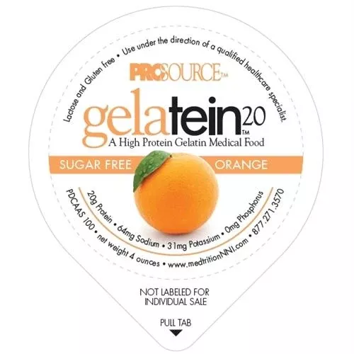 Prosource Gelatin 20 Orange Protein, 4 Oz. Cup,88 Cal- Case of 36
