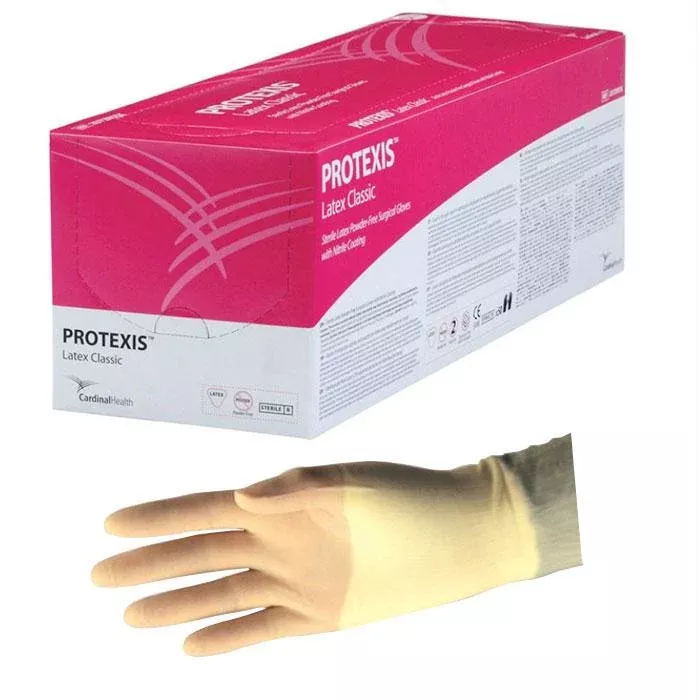 Protexis Latex Classic Surgical Gloves With Nitrile Coating, 9.8 Mil, 7"- Box of 50