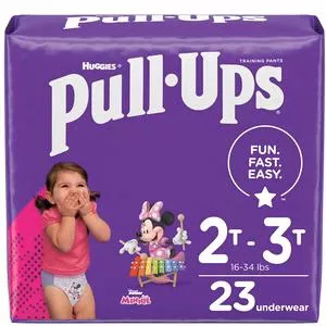 Pull-ups Learning Designs Girls' Training Pants, 2t-3t, 23 Ct- Pack(age) of 23