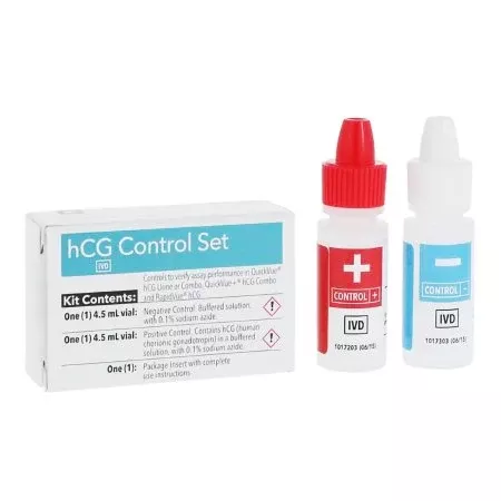 Quidel Reproductive Endocrinology Assay Control Set QuickVue One-Step Pregnancy (hCG) Testing Positive Level / Negative Level 2 X 4.5 mL - Each - 00272-EA