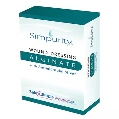 Safe N Simple SNS51702 - Silver Alginate Dressing Simpurity™ 2 X 2 Inch Square Sterile