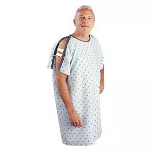 Salk 520MP - IV Tieback Gown, OSFA, Geometric Print