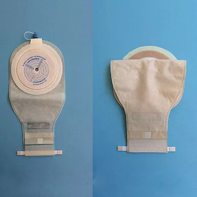 Schena Ostomy Technologies 01-1201C-01 - EZ Clean Drainable One Piece Pouch with Attached Wafer, Clear