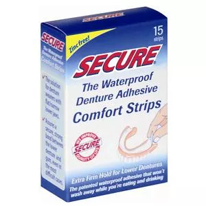Secure Denture Adhesive Comfort Strips- 1 Each