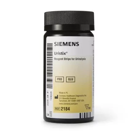 Siemens Reagent Test Strip Uristix Glucose, Protein For Visual Read 100 per Bottle - Case of 12 - 10339520-CS