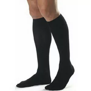 Sigvaris 232CMLM99 - 232C Essential Cotton Calf, 20-30mmHg, Men's, Medium, Long, Black