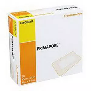 Smith & Nephew 66000321 - Adhesive Dressing Primapore 4 X 11-3/4 Inch Polyester Rectangle White Sterile