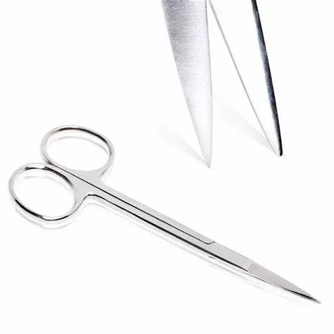 Sterile Iris Scissors Stainless Steel 4-1/2"- 1 Each