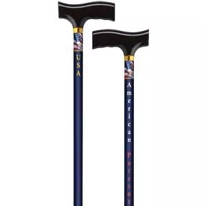 Straight Cane With Fritz Handle, American Patriot- 1 Each