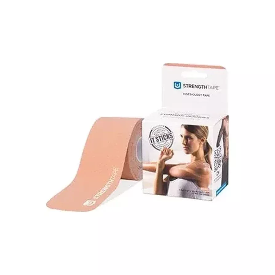 Strengthtape Kinesiology Tape 5m Precut Roll, Beige, 16'4" L X 2" W- 1 Each