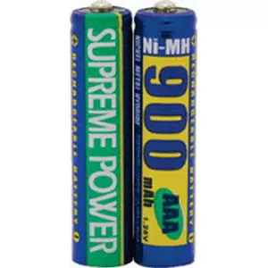 Supreme SP900AAAX2 - Rechargeable AAA Batteries, 2/Pkg