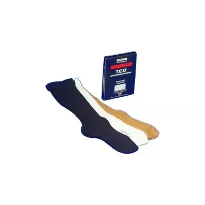 T.e.d. Knee Length Continuing Care Anti-embolism Stockings Large, Black- 1 Each