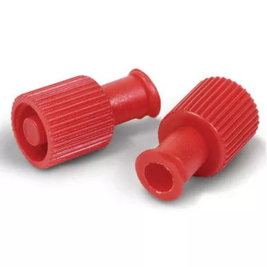 Truecare TCBCOMBICAP - Red Syringe Locking Caps, Dual-Function