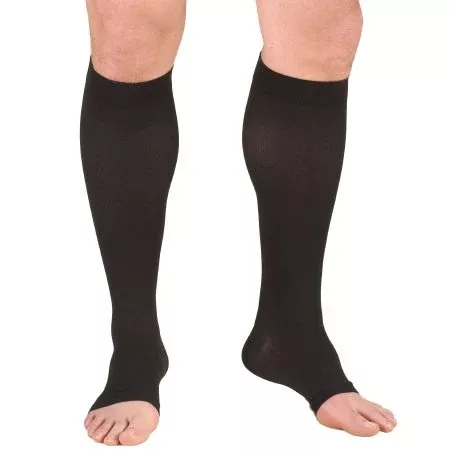 Truform Compression Stocking Truform Knee High Medium Black Open Toe - Each - 865-BL-MED-EA