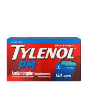 Tylenol Pm Extra Strength Pain Reliever/nighttime Sleep-aid Caplets, 150 Ct- 1 Each