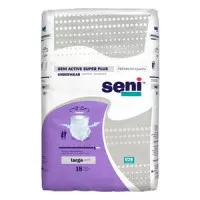 Tzmo Usa S-LA18-AP1 - Seni Active Super Plus Pull-On Underwear, Large, 18 Count - 39" - 53"