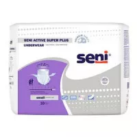 Tzmo Usa S-SM10-AP1 - Seni Active Super Plus Pull-On Underwear, Small, 10 Count - 22" - 33"