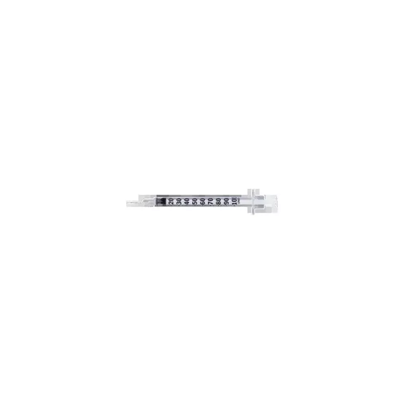 U-100 Insulin Syringe With Micro-fine Iv Needle 28g X 1/2", 1 Ml (100 Count)- Box of 100