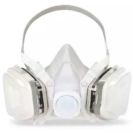 Uline 3M™ Reusable Respirator Industrial N95 Half Face Adjustable Head Strap Large Gray / White - Each - H-3391-EA