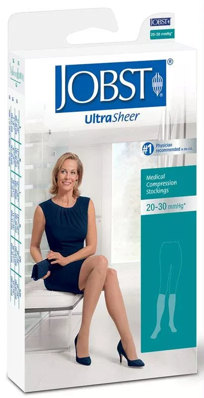 Ultrasheer Knee-high Firm Compression Stockings Large, Black- 1 Each