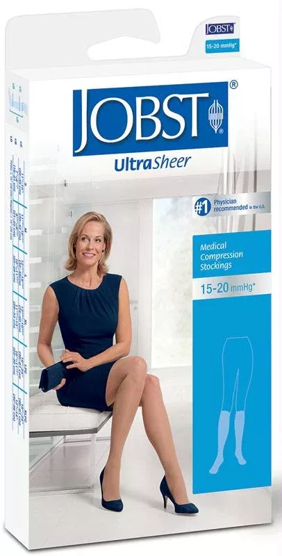 Ultrasheer Women's Knee-high Moderate Compression Stockings Medium, Natural- 1 Each
