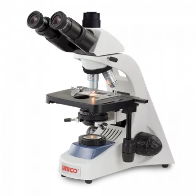 Unico Infinity IP753PL Trinocular Microscope – Infinity Plan Objectives, LED Illumination, 10 in X 8.5 in X 15.4 in