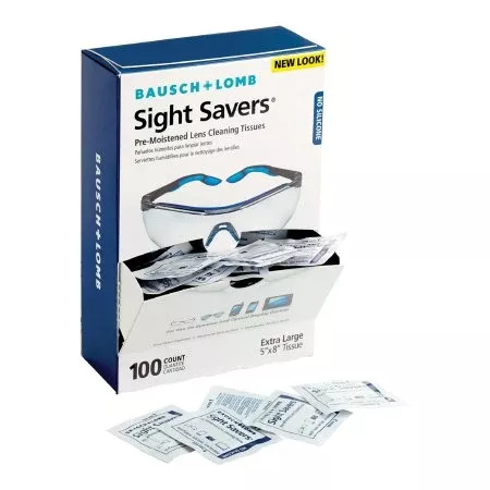 Valeant Sight Savers Lens Cleaning Towelette - Box of 100 - 8574GM-BX