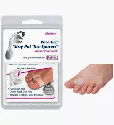 Visco-gel Stay-put Toe Spacers, Medium- Pack(age) of 1