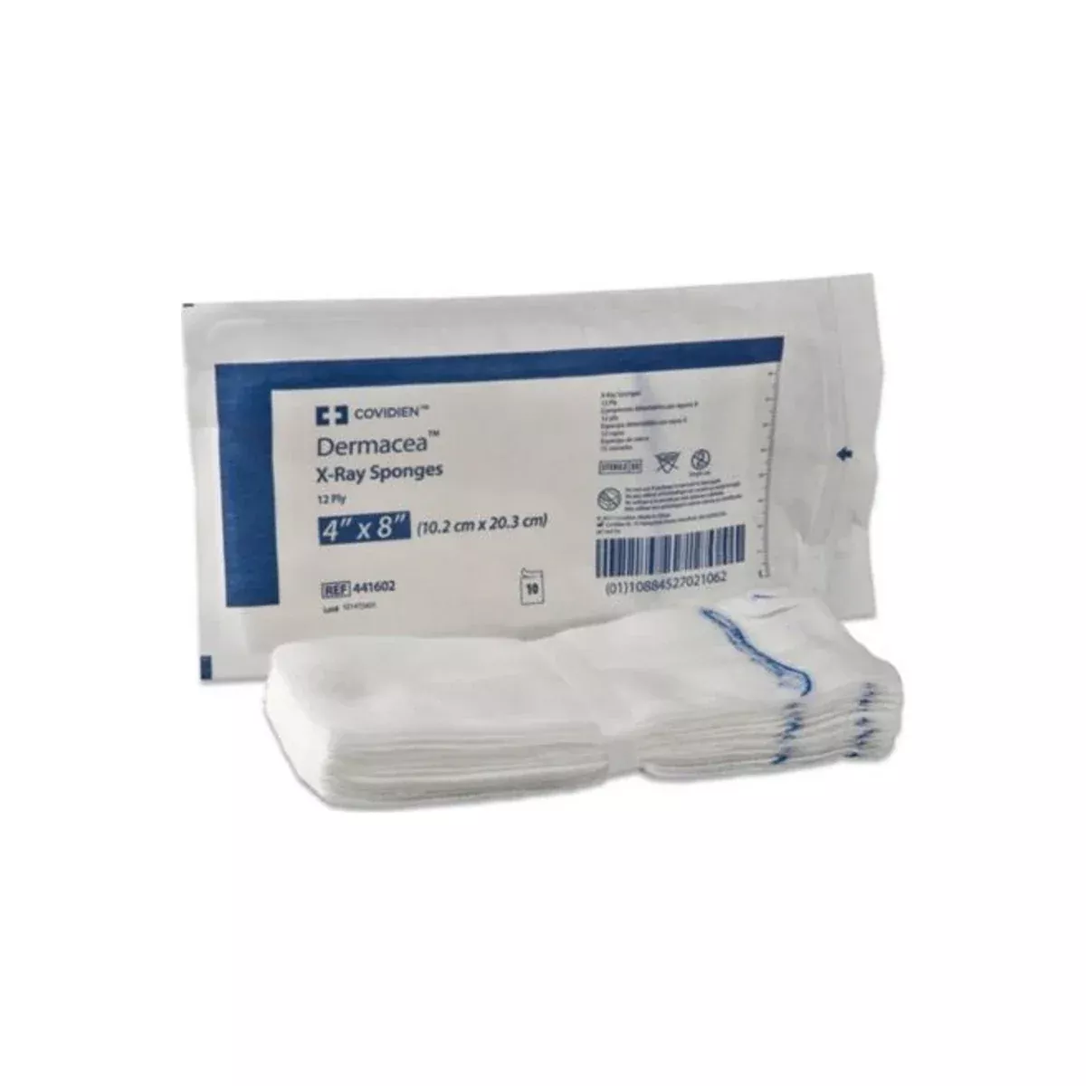 Vistec X-ray Detectable Specialty Sponge, Sterile 10's, 12 Ply, 4" X 8"- Each of 1