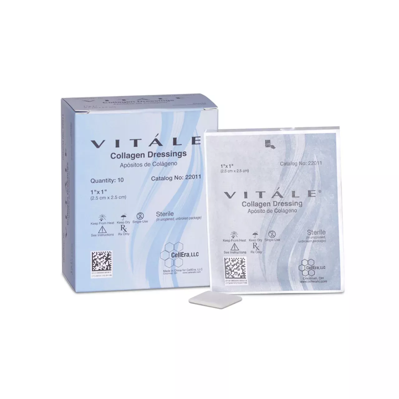 Vitale Collagen Dressing, 7" X 7"- 1 Each