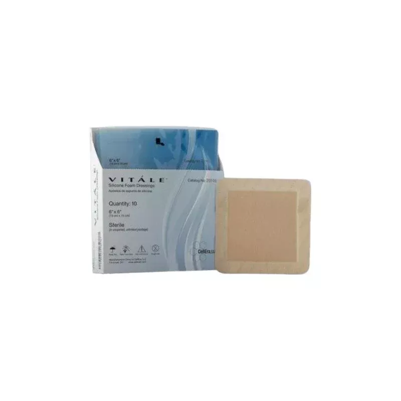 Vitale Silicone Super-absorbent Dressings, 3.5" X 4"- 1 Each