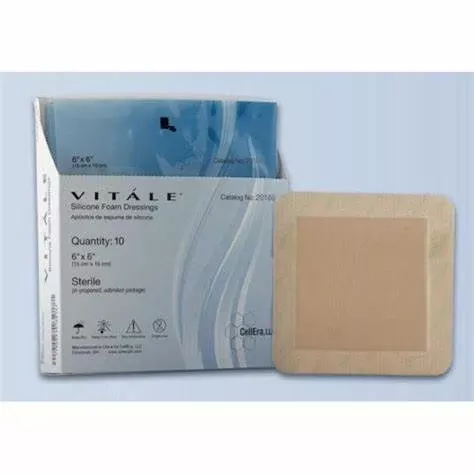 Vitale Silicone Super-absorbent Dressings, 8" X 10"- 1 Each