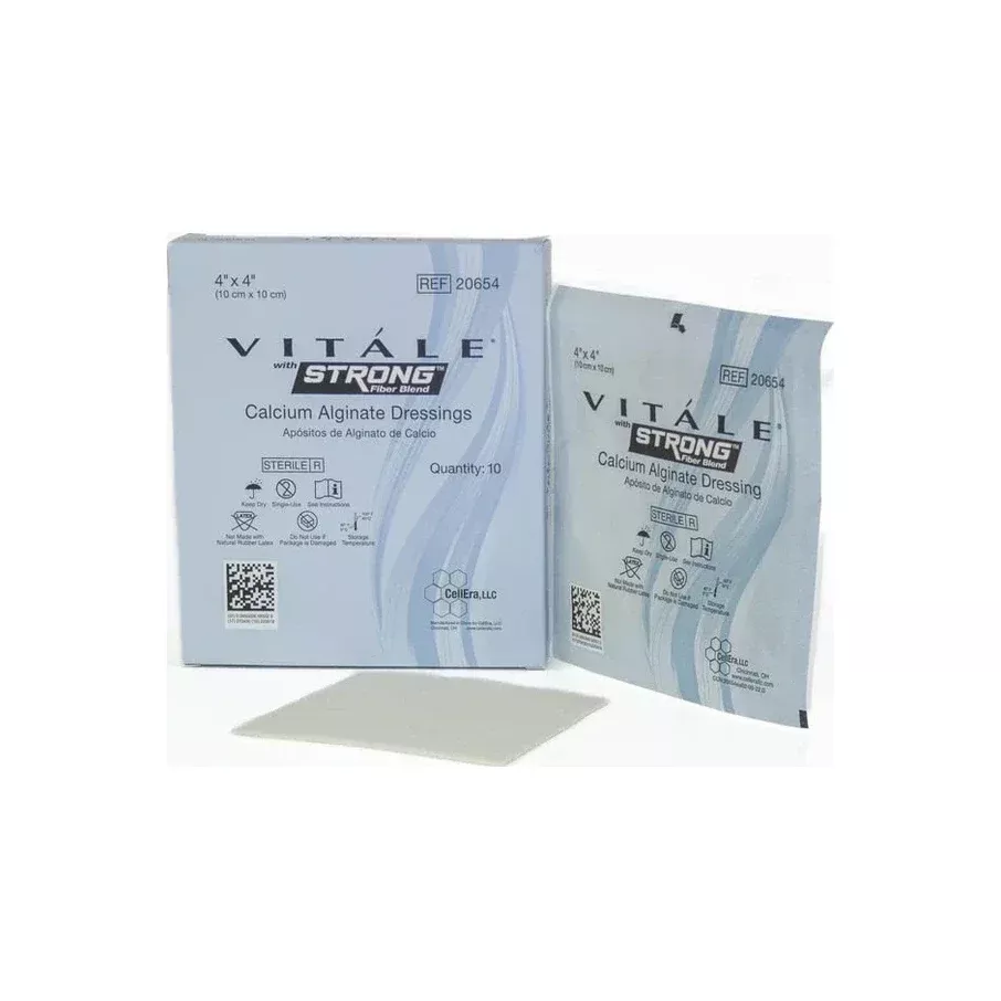 Vitale Strong Calcium Alginate Dressings, 4" X 5"- 1 Each