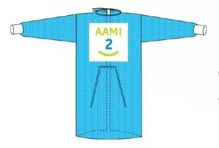 Welmed Protective Procedure Gown X-Large Blue NonSterile Disposable - Case of 100 - 9100-210XL-CS