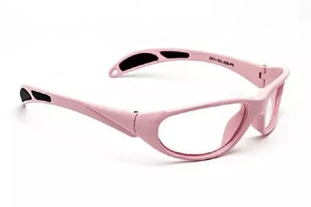 Wolf X-Ray Radiation Protection Glasses Wolf Cityliner Wraparound Clear Tint Glass Lens Purple / Gray Frame Over Ear One Size Fits Most - Each - 14133-PG-EA