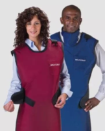 Wolf X-Ray X-Ray Apron with Thyroid Collar Navy Blue Easy Wrap Style 2X-Large - Each - 65027TC-22-EA