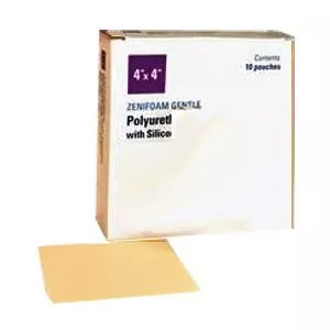 Zenifoam Gentle Polyurethane Foam Dressing With Silicone Adhesive, 4" X 4"- 1 Each