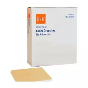 Zenifoam Polyurethane Foam Dressing, 6" X 6"- 1 Each