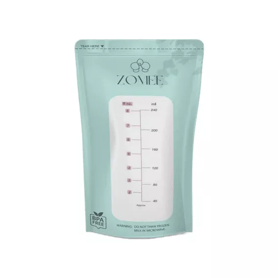 Zomee Milk Storage Bags, 90 Count- Box of 90